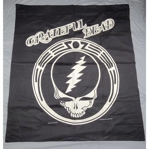Grateful Dead Vintage Fabric Wall Tapestry Poster Skull 1986 Original Garcia